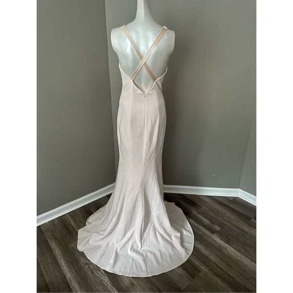 Cinq a Sept Women's Jill Cowlneck Gown in Pearl US 4 $795 - Picture 8 of 9